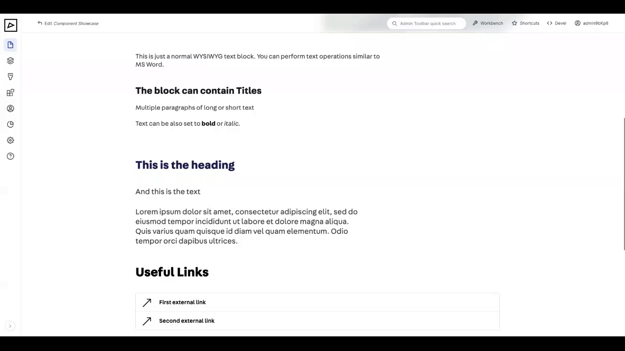 Links Component Backend