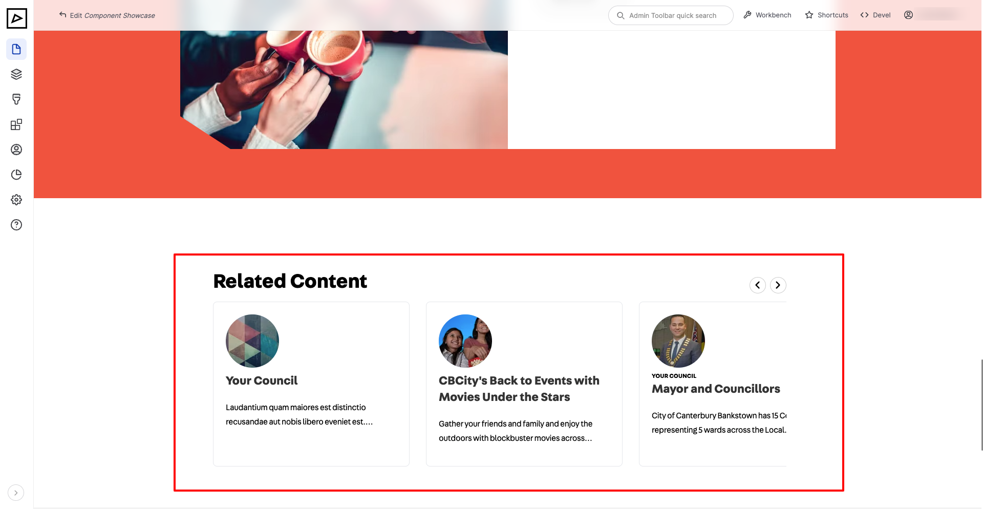 Related Content Component Backend