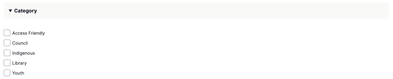 Event Category field